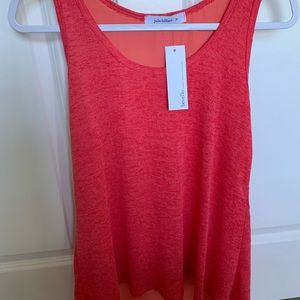 Bello coral sweater tank top NWT.